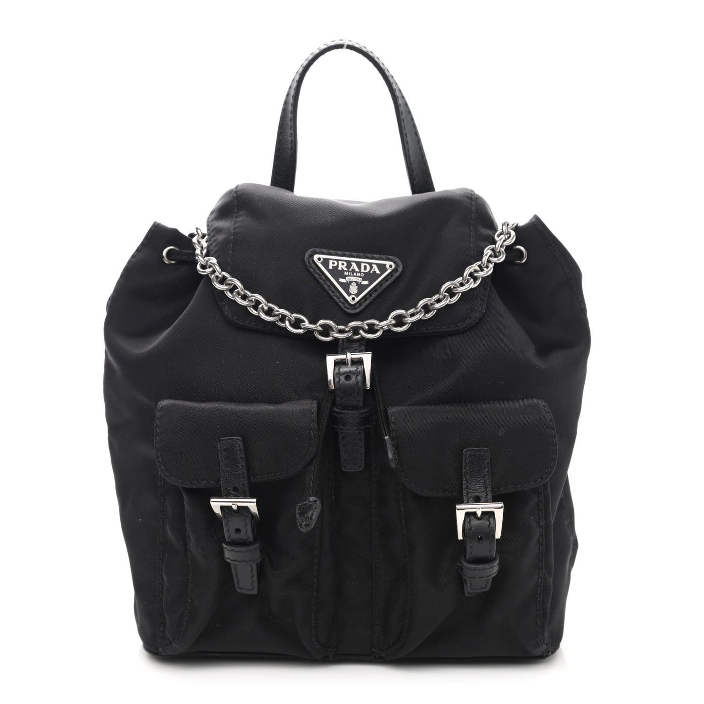 Nylon Vela Mini Crossbody Backpack Black