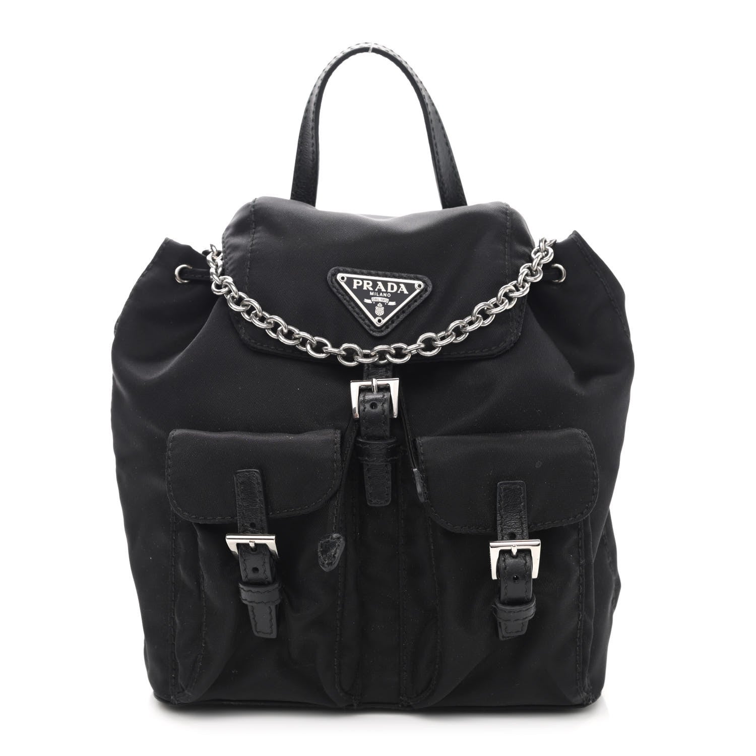 Prada Nylon Vela Mini Crossbody Backpack Black 1 of 10