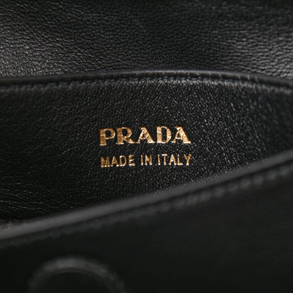 Prada Saffiano Cuir Medium Double Bag Cammeo Black 6 of 10