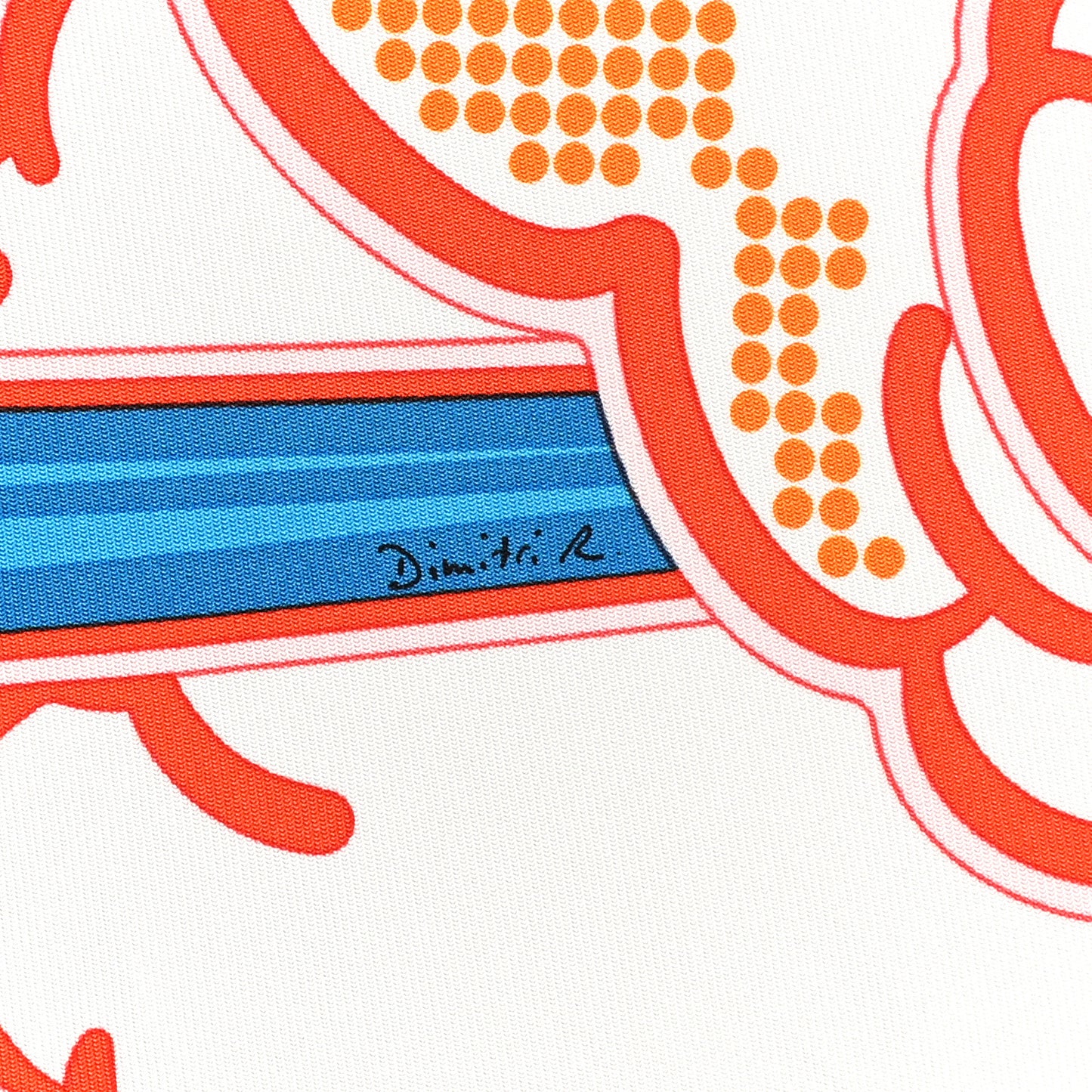 Silk Pegase Pop Pocket Square Orange Turquoise Jaune