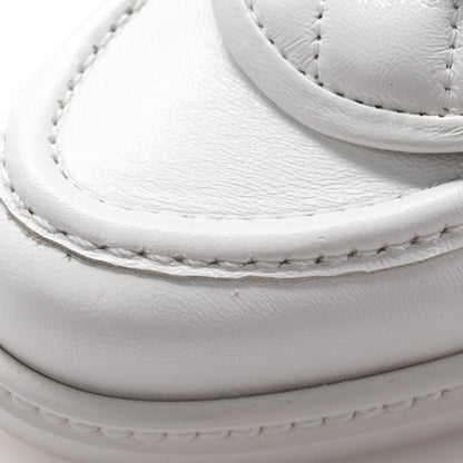 Chanel Shiny Lambskin Quilted CC Turnlock Loafers 35.5 White 10 of 10