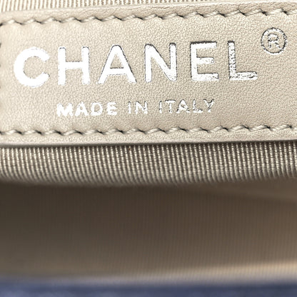 Chanel Lambskin Perforated Medium Boy Flap Navy 6 of 11