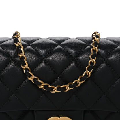 Chanel Lambskin Quilted Mini Rectangular Pearl Crush Flap Black 8 of 12