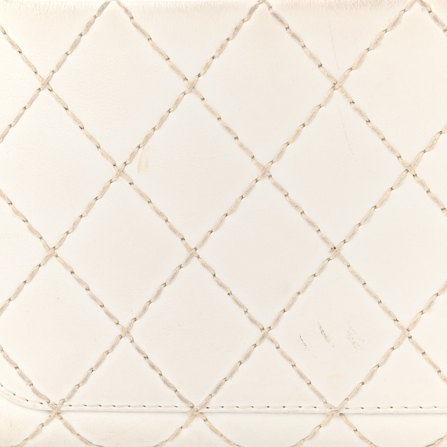 Chanel Calfskin Wild Stitch Top Handle Bag White 16 of 19