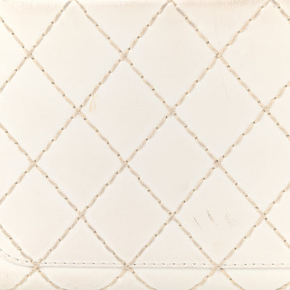 Chanel Calfskin Wild Stitch Top Handle Bag White 16 of 19
