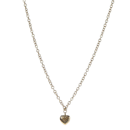 David Yurman 18K Yellow Gold Cable Heart Charm Necklace 1 of 7