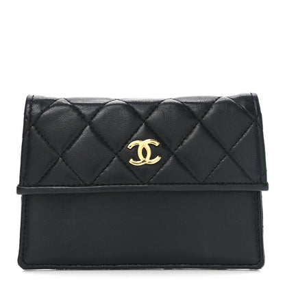 Chanel Lambskin Quilted Coin Purse Black 1 of 7