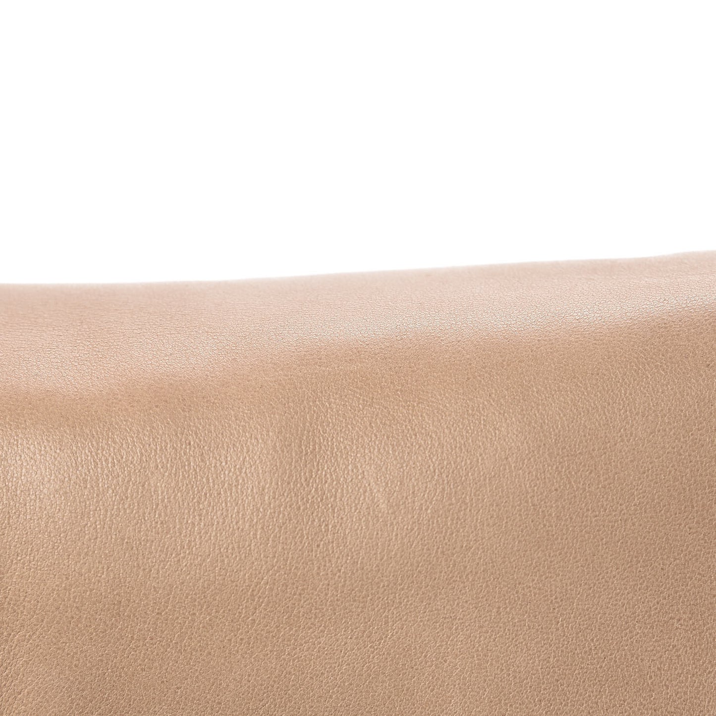 Lambskin Pleated CC Shoulder Bag Dark Beige