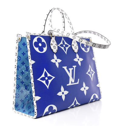 Louis Vuitton Monogram Giant Saint Tropez Onthego Blue 3 of 12