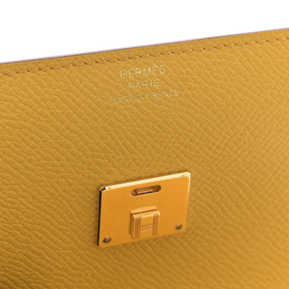 Hermes Epsom Mini Clic Card Holder Jaune Ambre 6 of 7