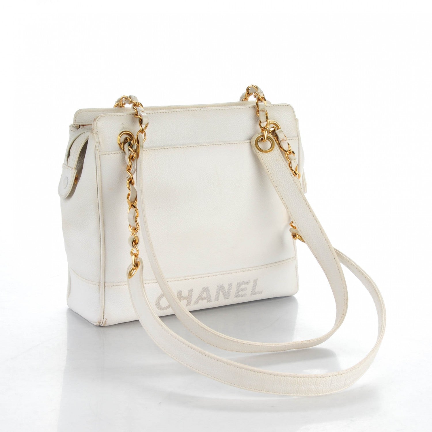 Chanel Caviar Shoulder Bag White 3 of 14
