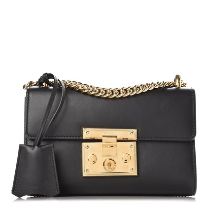 Gucci Calfskin Small Padlock Shoulder Bag Black 1 of 8