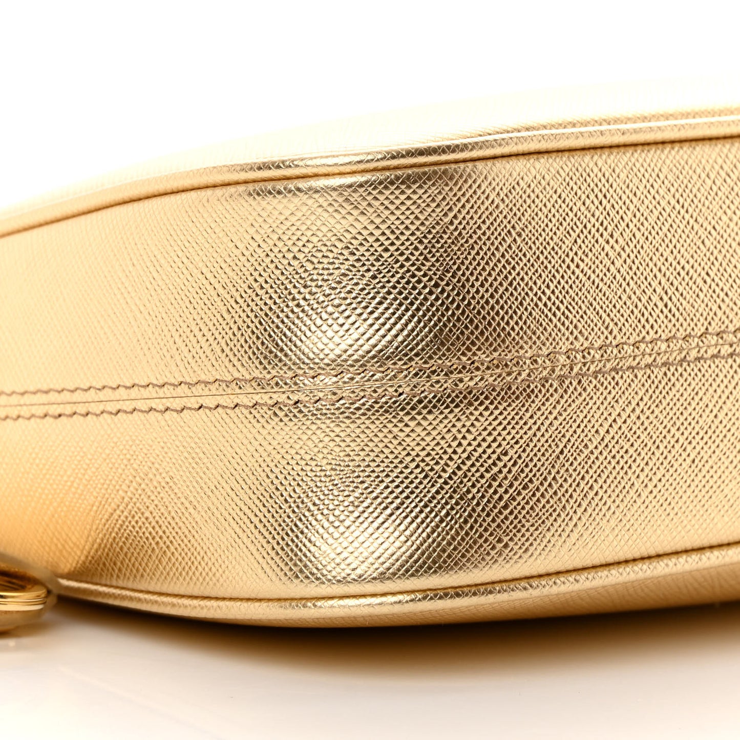 Saffiano Lux Mini Re-Edition Shoulder Bag Platino