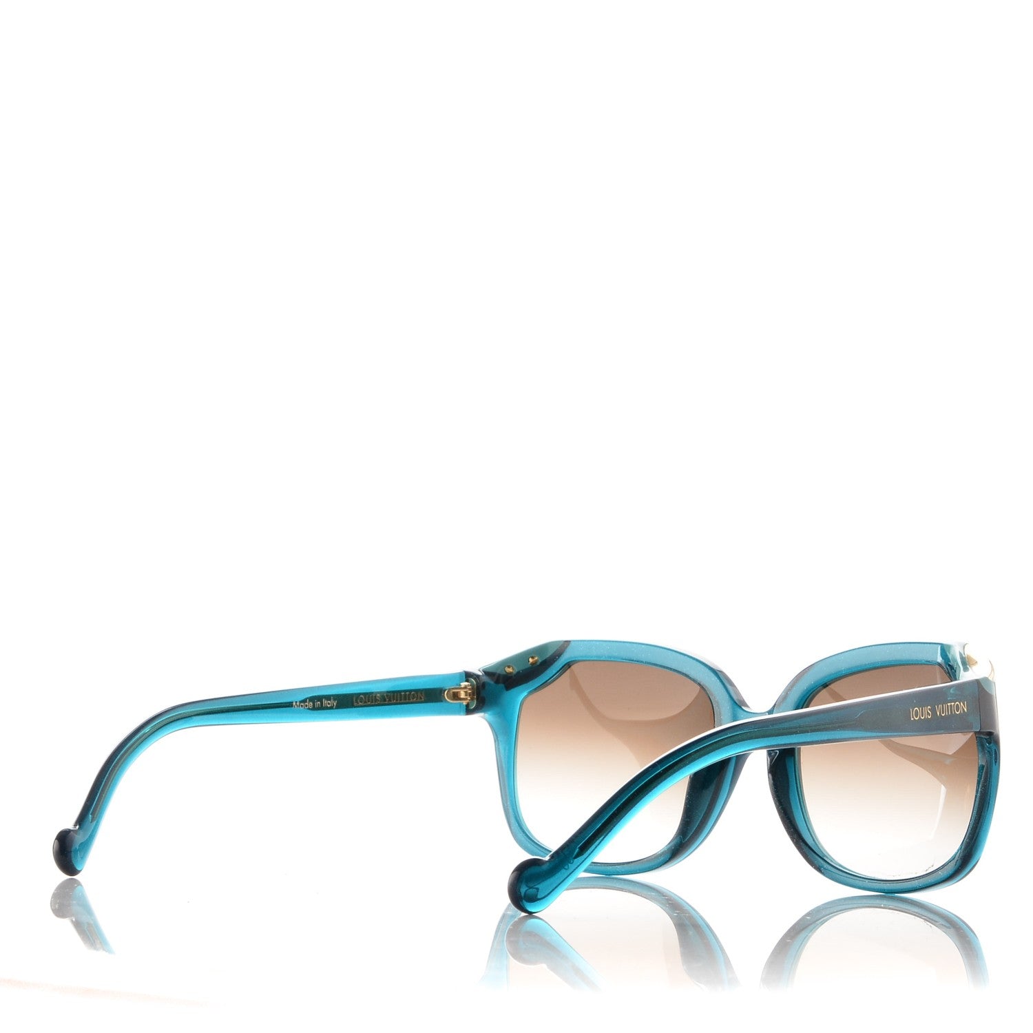 Louis Vuitton Ivy Cat Sunglasses Z0727E Petrole Blue 5 of 8