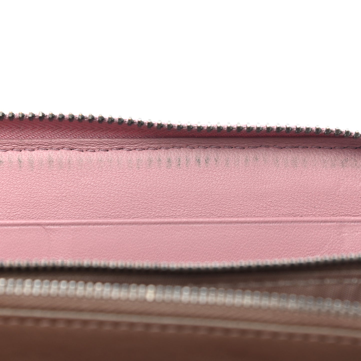 Nappa Intrecciato Zip Around Wallet Mallow