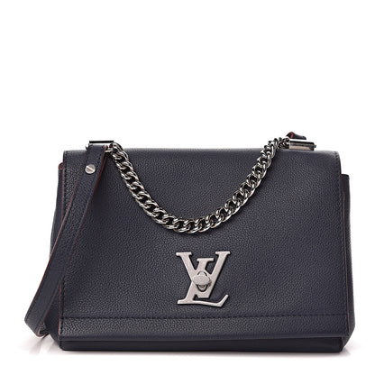 Louis Vuitton Calfskin Lockme II Chain Bag BB Marine Rouge 1 of 11