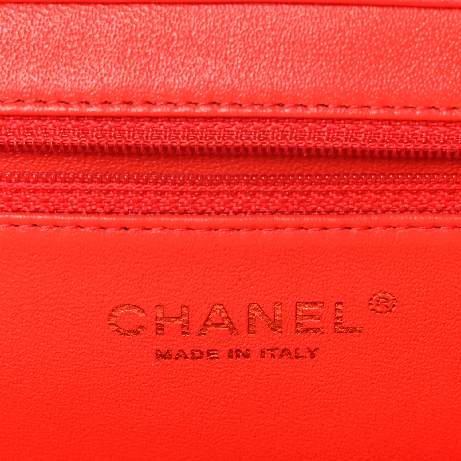 Chanel Lambskin Quilted Clutch Red 7 of 7