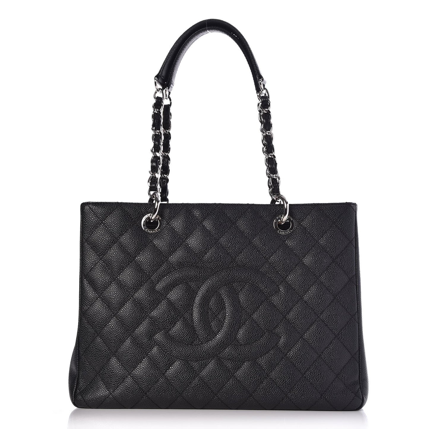 Caviar Quilted Grand Shopping Tote GST Black