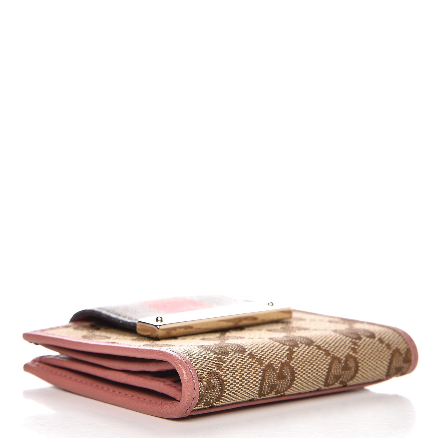 Monogram Web Compact Flap Wallet Pink
