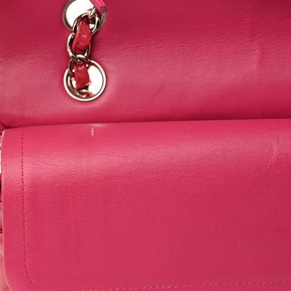 Chanel Patent Calfskin Quilted Medium Double Flap Pink 11 of 14