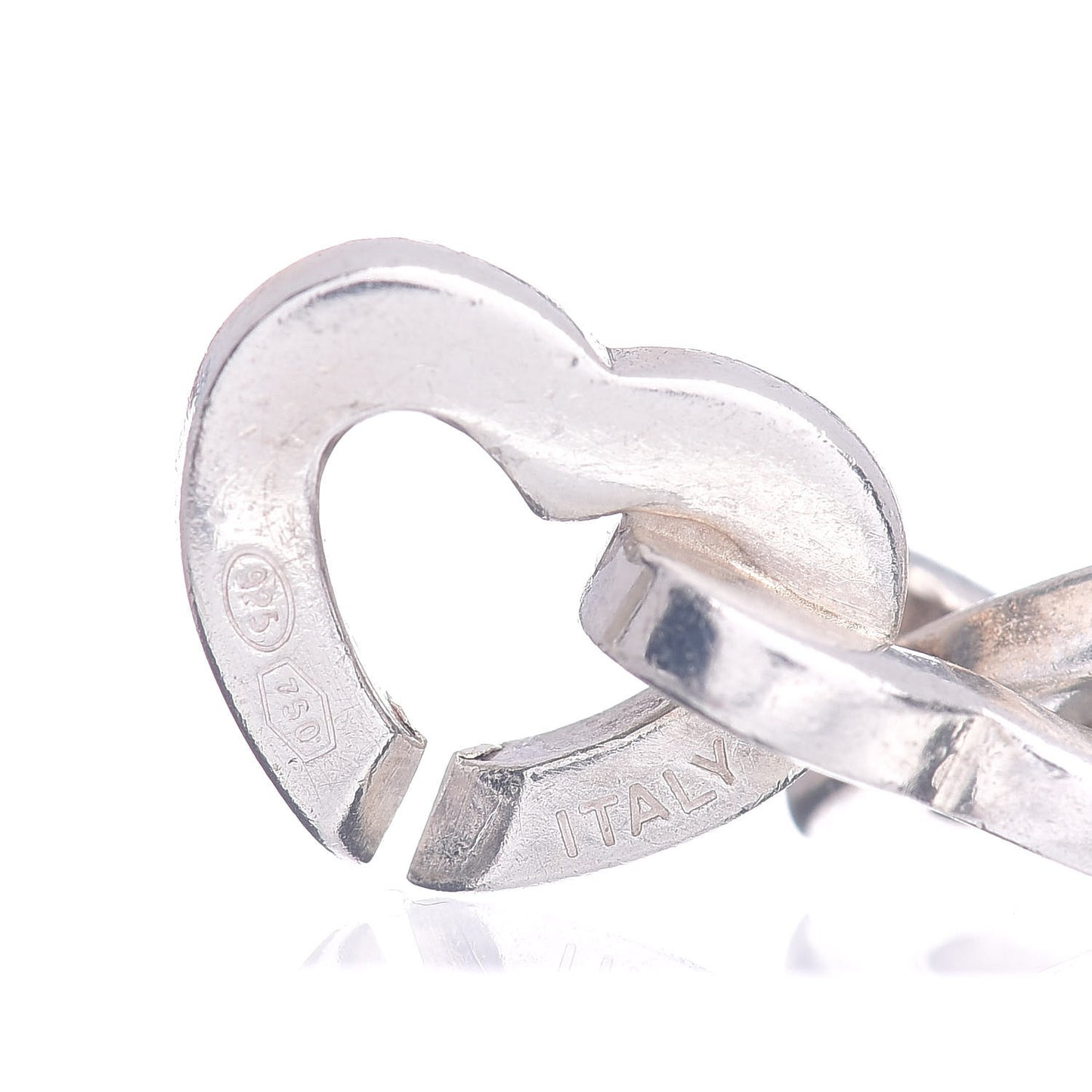 Sterling Silver 18K Yellow Gold Heart Links Bracelet