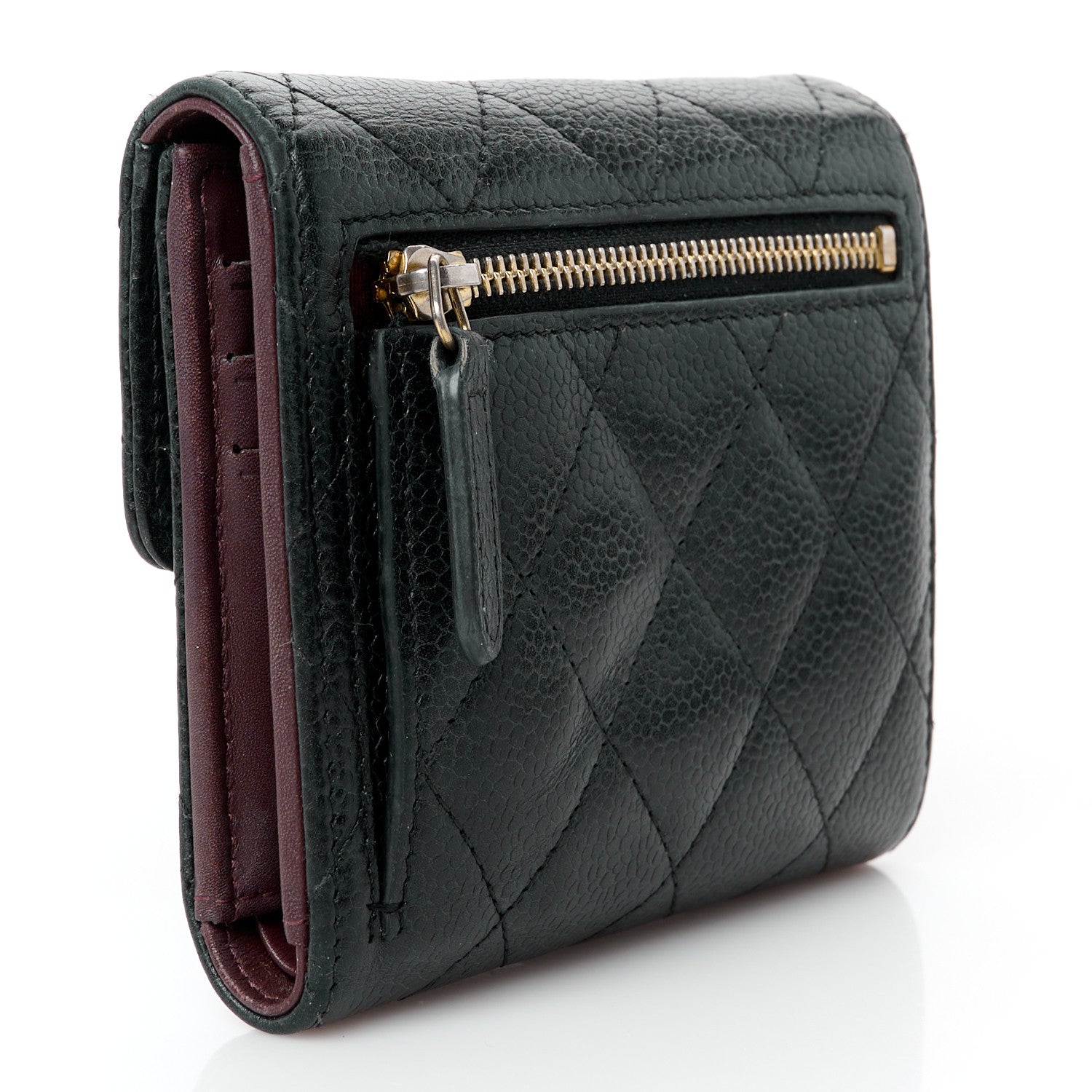 Chanel Caviar Quilted Compact Flap Wallet Black 3 of 11