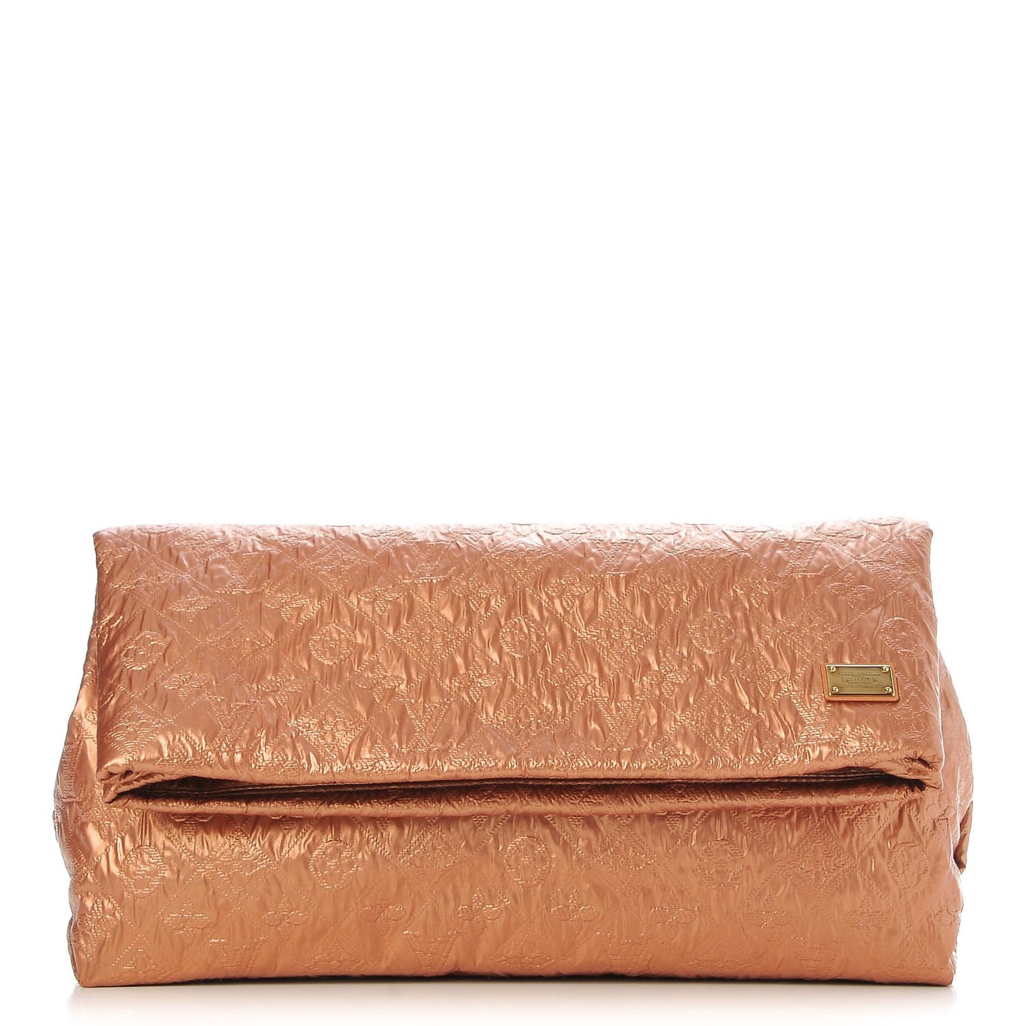Jacquard Quilted Monogram Limelight Clutch GM Rose Gold