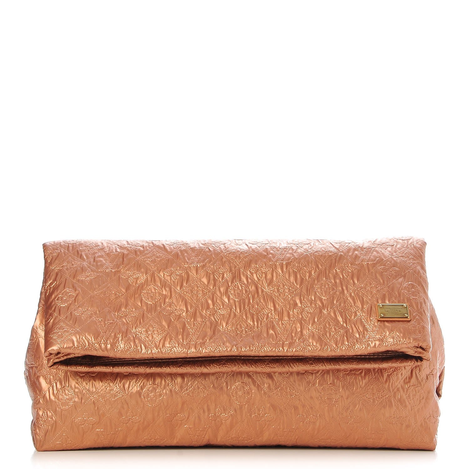 Louis Vuitton Jacquard Quilted Monogram Limelight Clutch GM Rose Gold 1 of 8