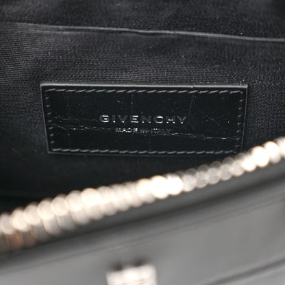 Givenchy Calfskin Crocodile Embossed Antigona U Crossbody Bag Black 6 of 9