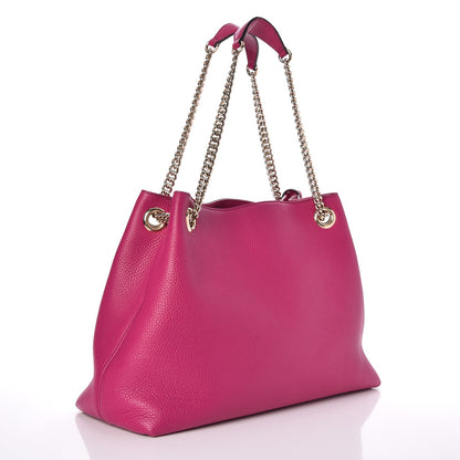 Gucci Cellarius Calfskin Medium Soho Chain Shoulder Bag Bright Bouganville 3 of 7