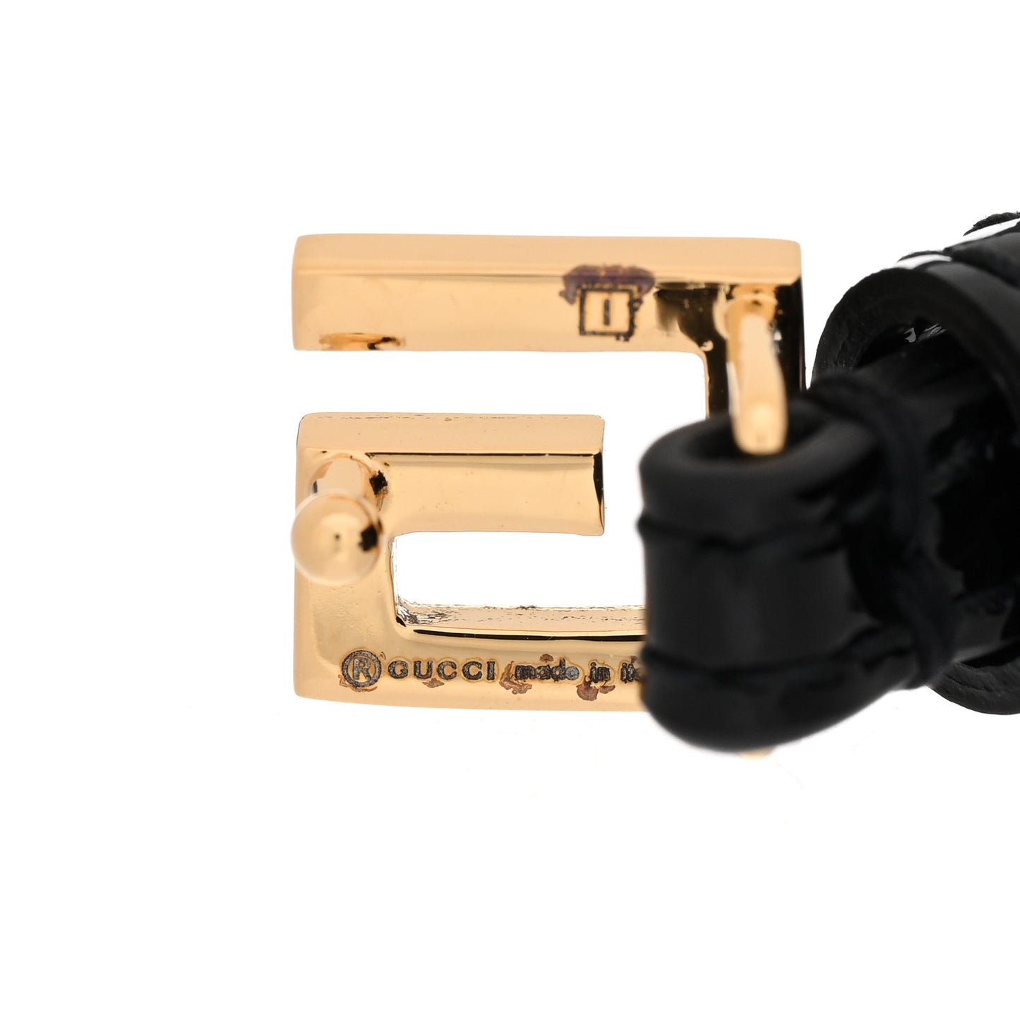 Patent Leather G Buckle Bracelet Black