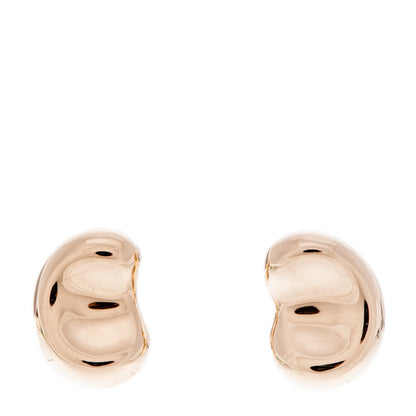 Tiffany 18K Yellow Gold 12mm Elsa Peretti Bean Earrings 1 of 3