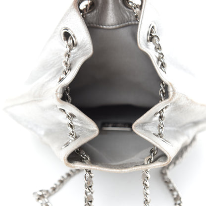 Chanel Metallic Lambskin Quilted Small In Seoul Backpack Silver 5 of 10