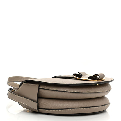 Chloe Grained Calfskin Small Darryl Saddle Crossbody Bag Motty Grey 4 of 8