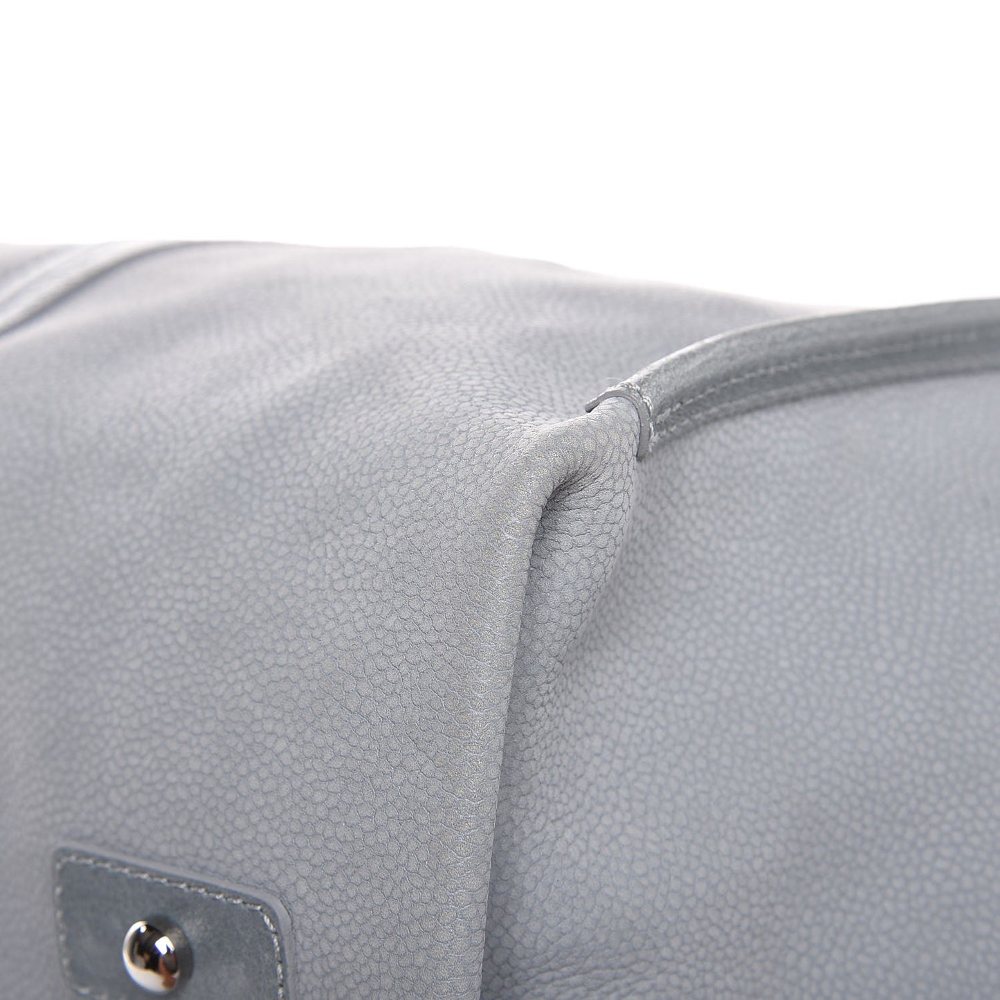 Iridescent Caviar Camellia Flower Shopping Tote Grey