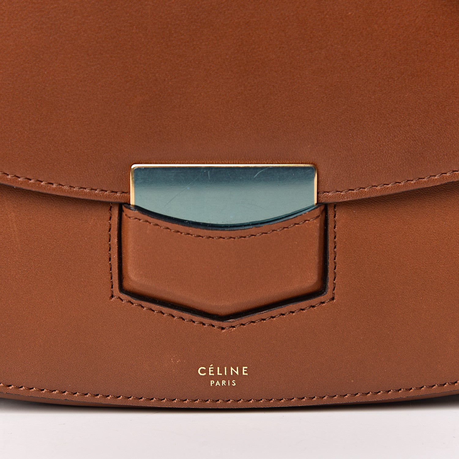 Celine Supersoft Calfskin Medium Trotteur Caramel 10 of 10