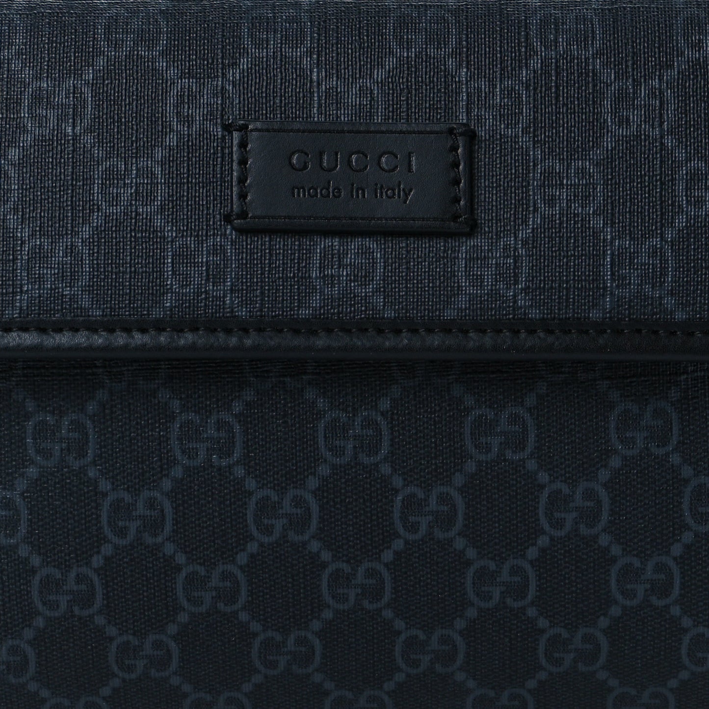 GG Supreme Monogram Web Slim Belt Bag Black Grey