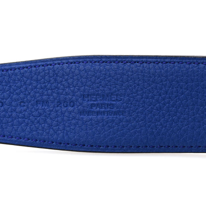 Hermes Togo 38mm Constance H Belt 90 36 Black Bleu Electrique 3 of 5