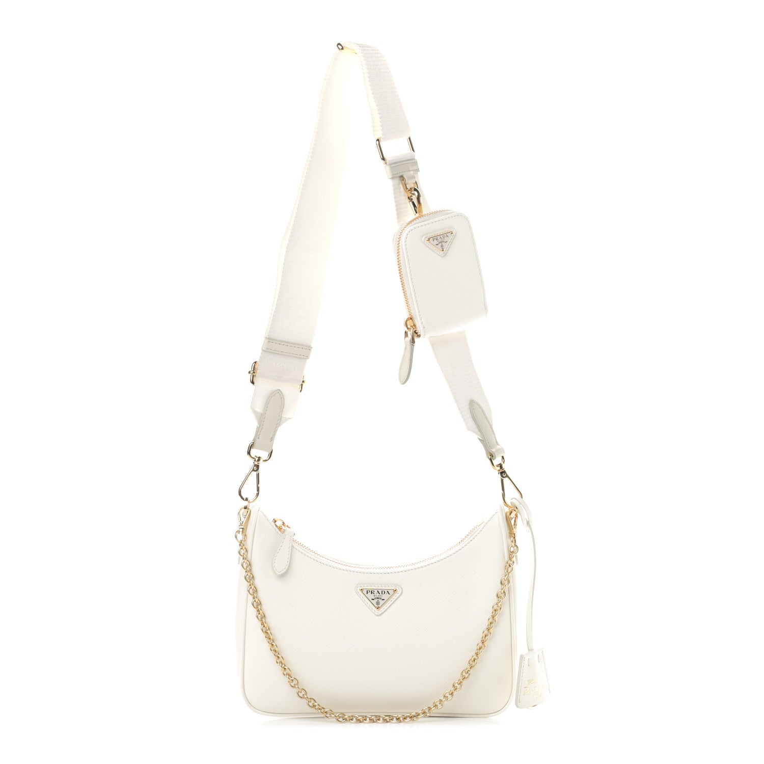 Prada Saffiano Re-Edition 2005 Shoulder Bag White 1 of 9