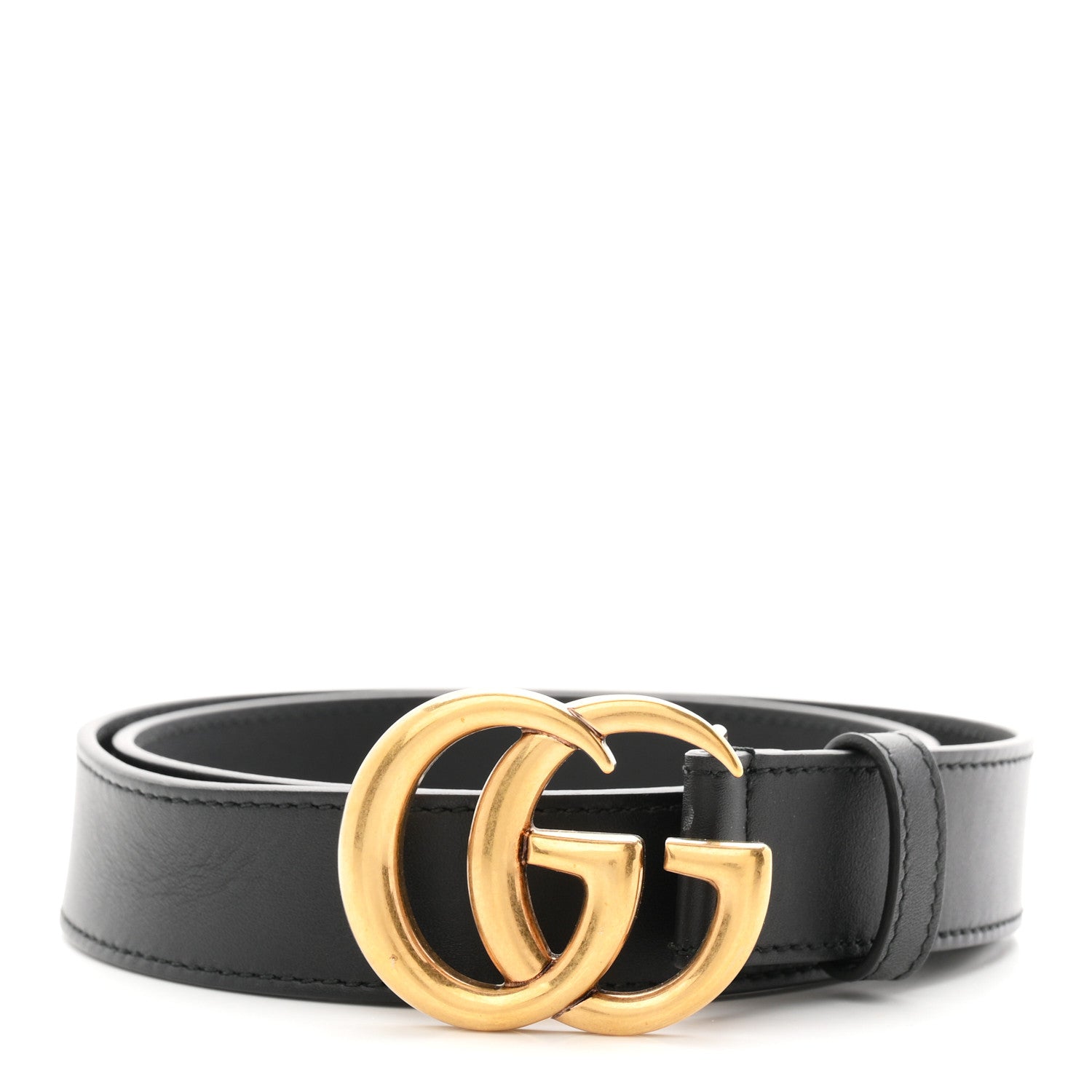 Gucci Calfskin Double G 30mm Belt 80 32 Black 1 of 6