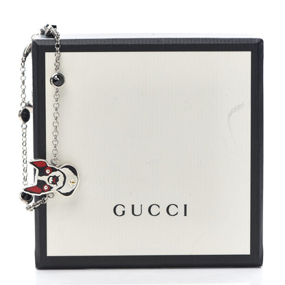 Gucci Sterling Silver Black Spinel Enamel Orso Bracelet 8 of 8