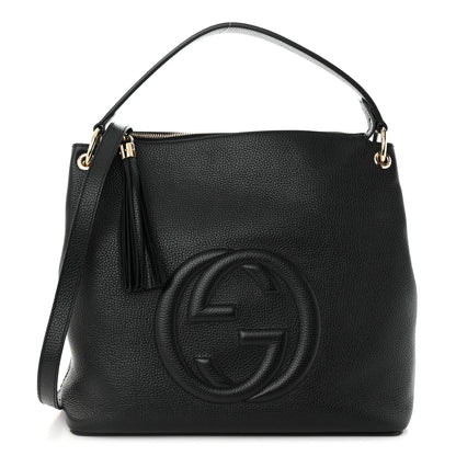Gucci Pebbled Calfskin Large Soho Hobo Black 1 of 11