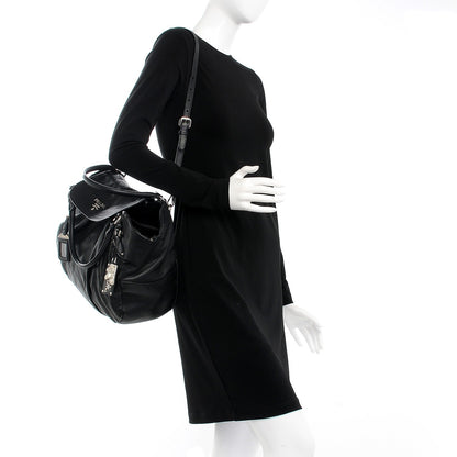 Prada Soft Calf Flap Shoulder Bag Nero Black 2 of 13