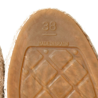 Chanel Lambskin CC Espadrilles 38 Beige Black 9 of 12