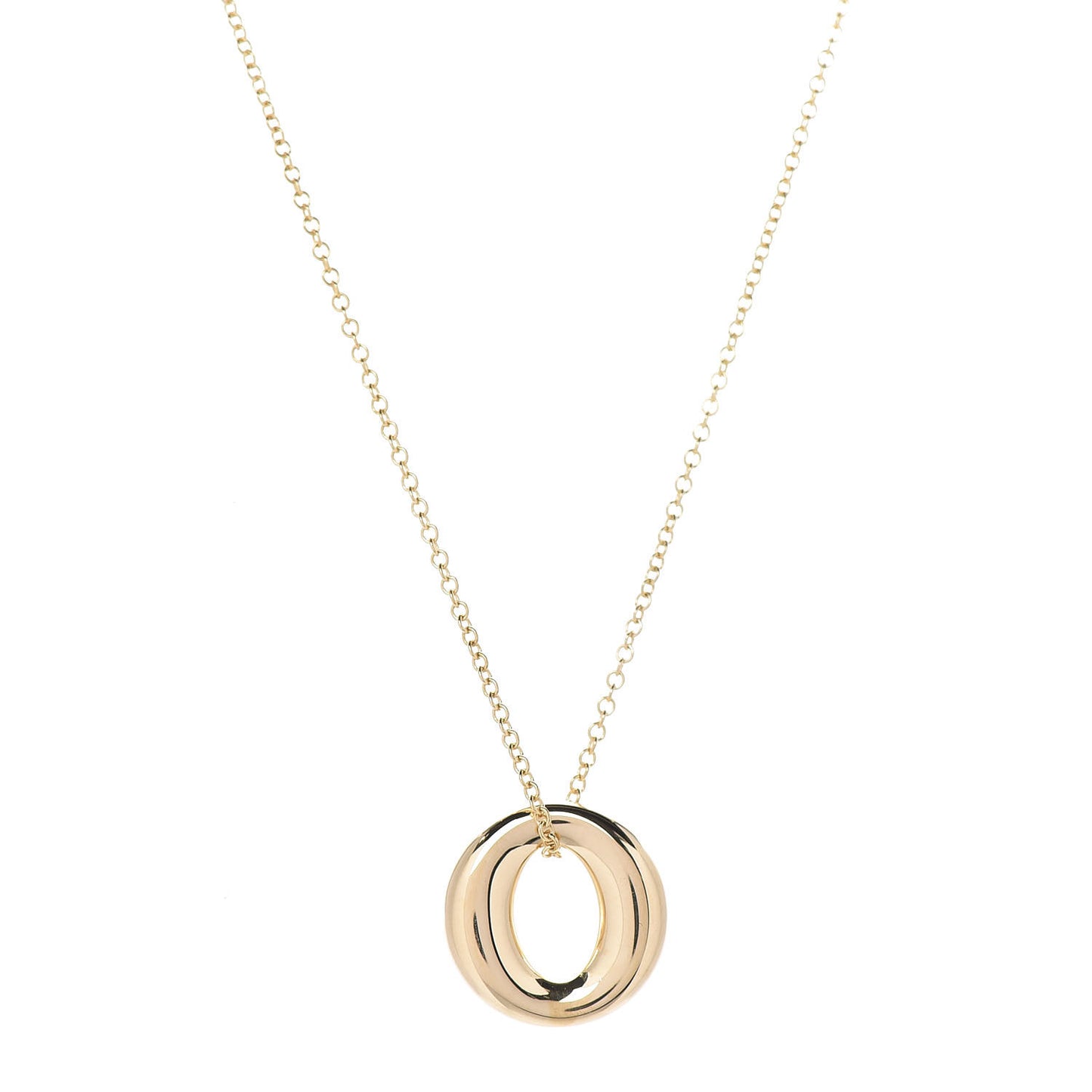 18K Yellow Gold Elsa Peretti Small Sevillana Pendant Necklace
