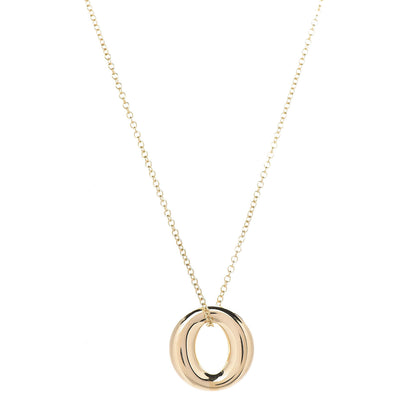 Tiffany 18K Yellow Gold Elsa Peretti Small Sevillana Pendant Necklace 4 of 9