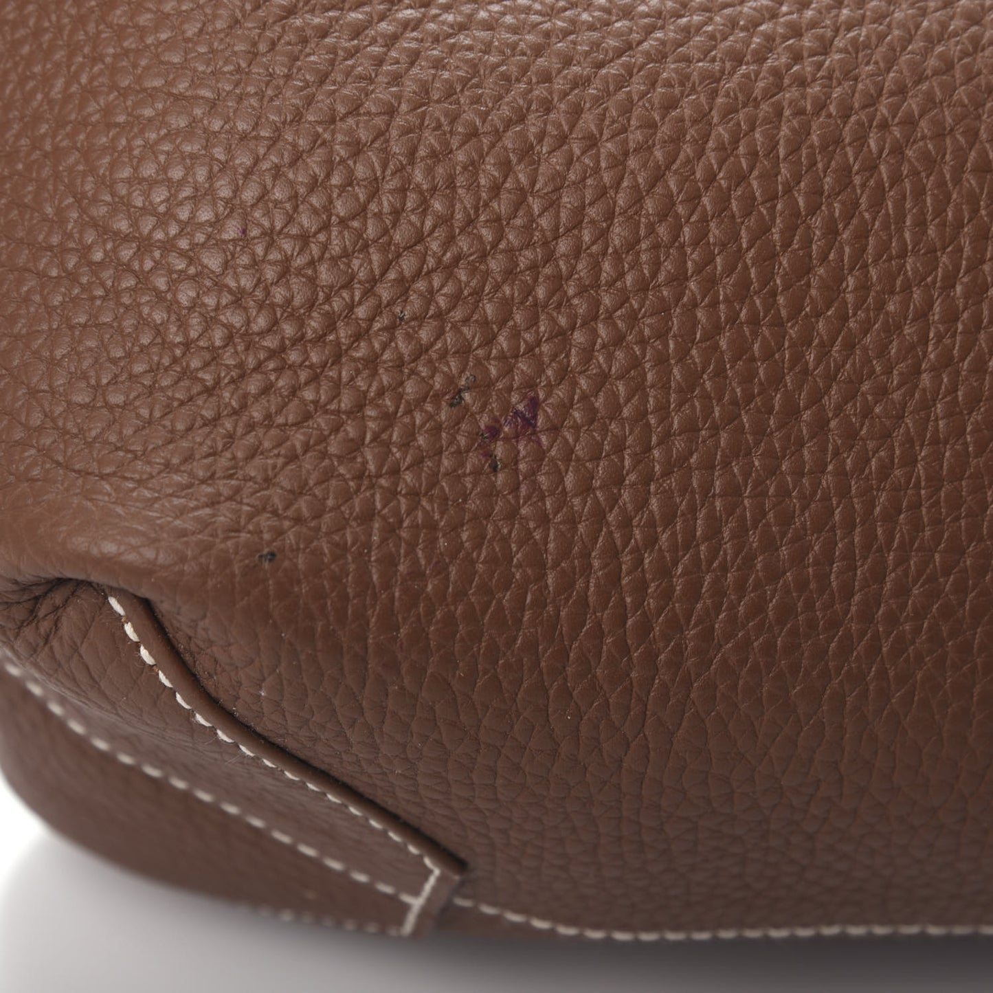 Taurillon Clemence Double Sens 36 Reversible Tote Marron Tosca