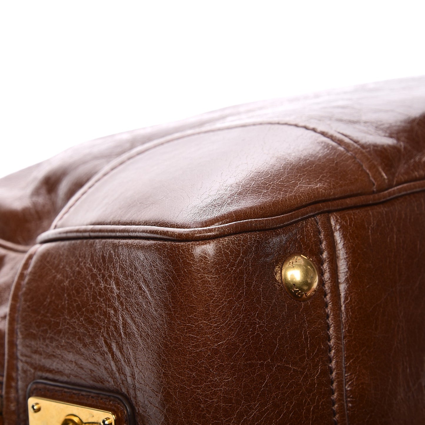 Vitello Shine Boston Bag Palissandro