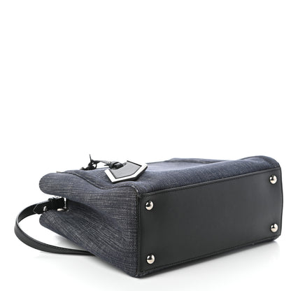 Fendi Denim Petite 2Jours Tote Blue Black 4 of 10