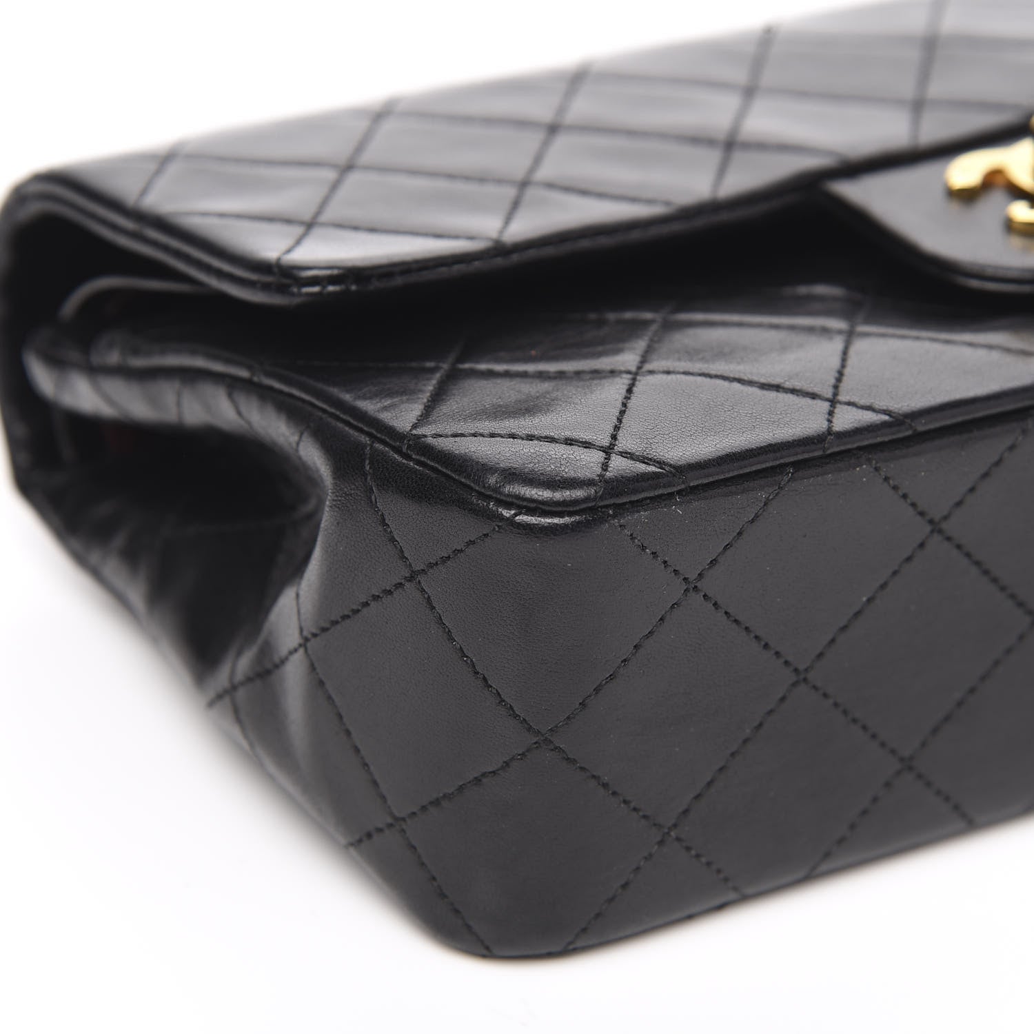 Chanel Lambskin Quilted Small Double Flap Black 10 of 15